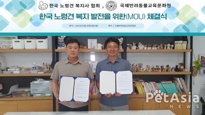 한국 노령견 복지사 협회와 국제 반려동물 교육 문화원 전략적 업무 제휴 협약(MOU) 체결