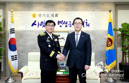 정기열의장,정요안 안양소방서장 접견