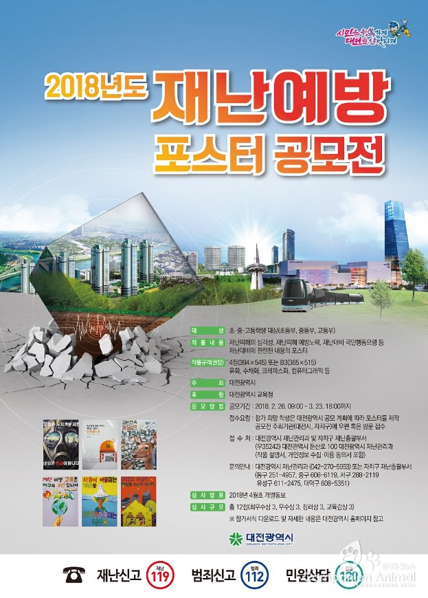 대전시, 2018 재난예방 포스터 공모