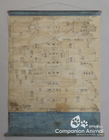 경복궁도 보존처리 후 사진。 서울시, 임진왜란 소실 전 모습 그린 <경복궁도> 복원했다